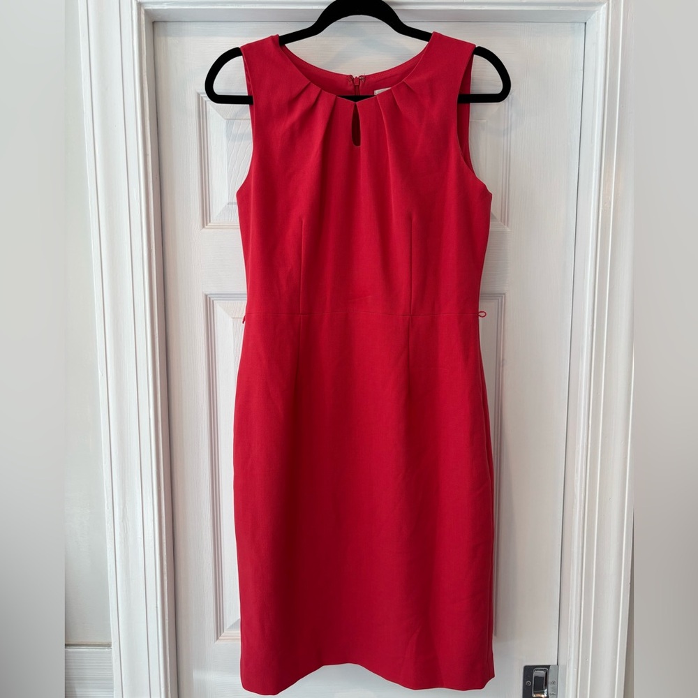 Kasper Coral Red Sheath Dress